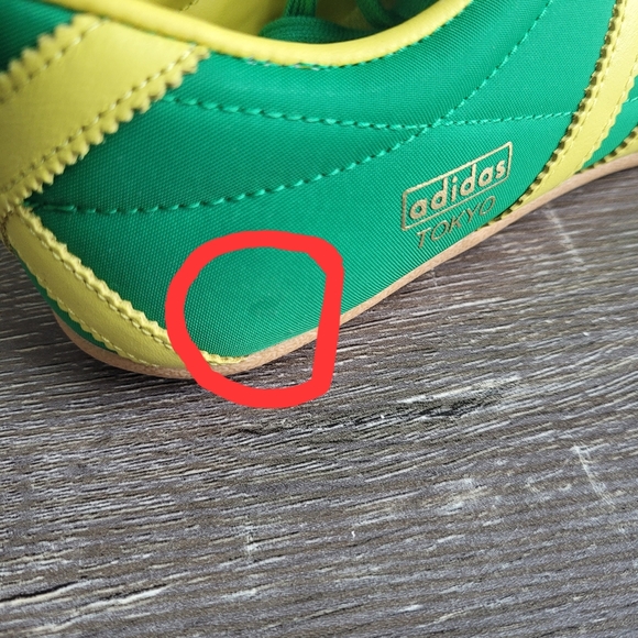 ADIDAS Green Yellow Tokyo Slim Lace Up Sneakers Size 7.5 - Picture 10 of 16